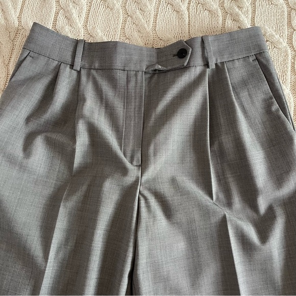 Massimo Dutti Fil-À-Fil Grey Darted Suit Trousers - Picture 6 of 15